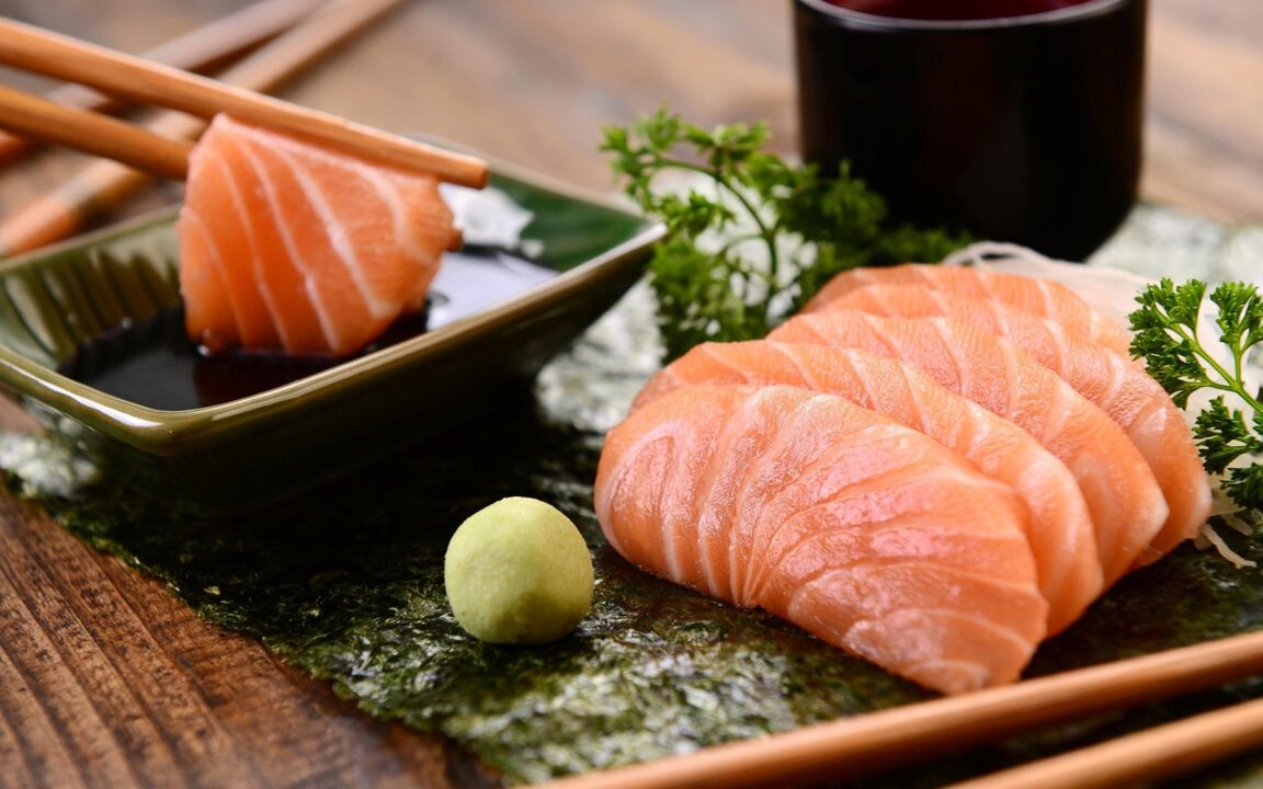 Риба - один з основних продуктів японської дієти, за винятком жирних сортів на кшталт лосося