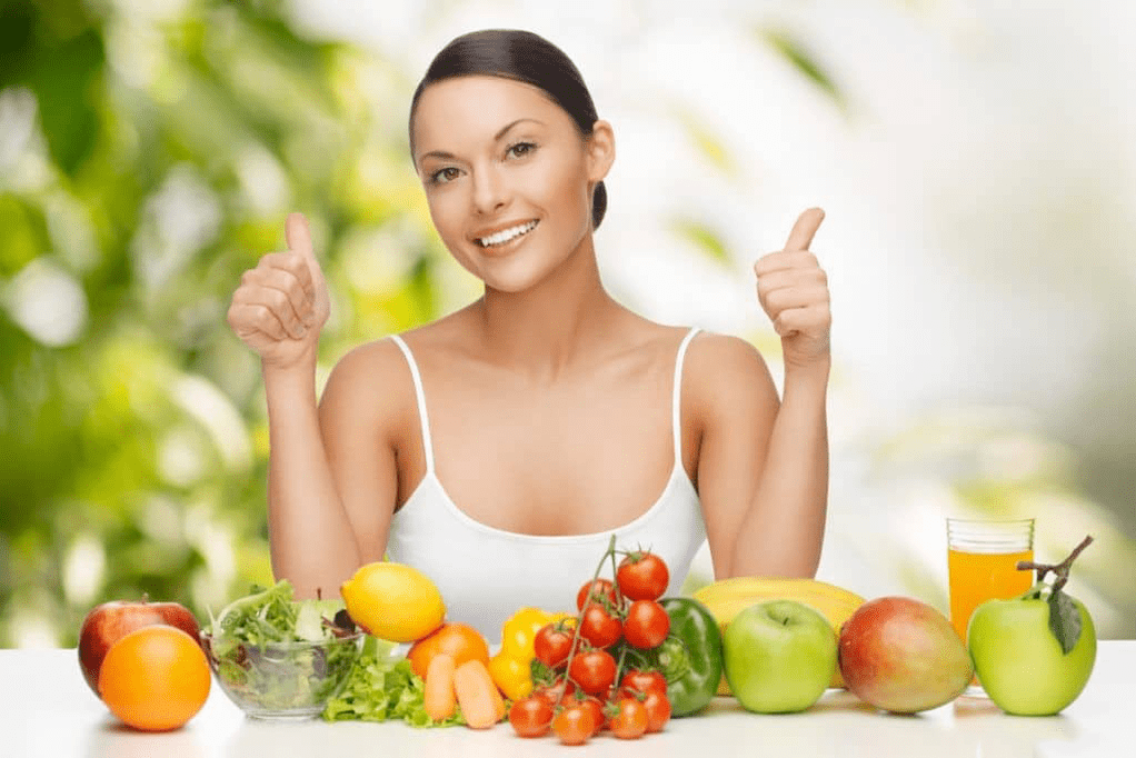 фрукти і овочі на дієті